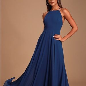 LULU’S | Mythical Kind of Love Navy Maxi Dress S